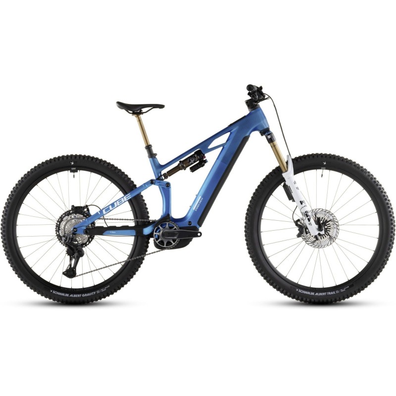 VTT électrique tout-suspendu Cube Stereo Hybrid ONE44 HPC AT 800 coloris Actionteam de profil