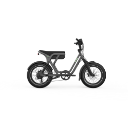 Vélo cargo électrique bi-place OG200 de couleur  Gris graphite
 - Vue de profil