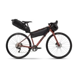 GHOST Asket Advanced EQ vélo gravel rouge rouille métallisé avec sacoches bikepacking