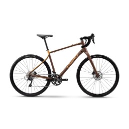 GHOST Asket AL vélo gravel marron avec fourche carbone et pneus Maxxis Ravager
