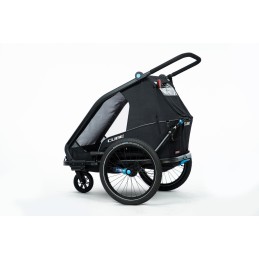 CUBE Kids Trailer Double CMPT | Remorque Vélo et Poussette Enfant | 2-en-1