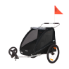Thule Coaster XT, remorque vélo biplace noire
