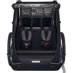 Thule Coaster XT, remorque vélo biplace noire