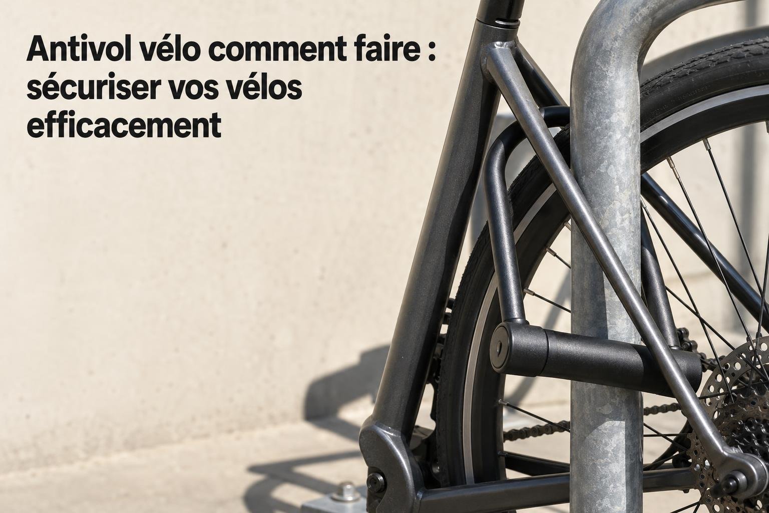 Antivol vélo comment faire : sécuriser vos vélos efficacement